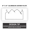 2" X 4" Aluminum License Plate  Thumbnail