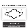 2" X 4" Aluminum License Plate  Thumbnail