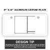 2" X 4" Aluminum License Plate  Thumbnail