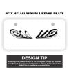 2" X 4" Aluminum License Plate  Thumbnail
