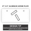 2" X 4" Aluminum License Plate  Thumbnail