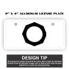 2" X 4" Aluminum License Plate  Thumbnail