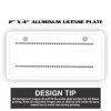 2" X 4" Aluminum License Plate  Thumbnail