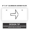 2" X 4" Aluminum License Plate  Thumbnail