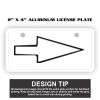 2" X 4" Aluminum License Plate  Thumbnail