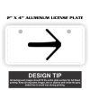 2" X 4" Aluminum License Plate  Thumbnail