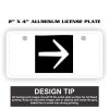 2" X 4" Aluminum License Plate  Thumbnail