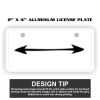 2" X 4" Aluminum License Plate  Thumbnail