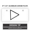2" X 4" Aluminum License Plate  Thumbnail