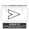 2" X 4" Aluminum License Plate  Thumbnail