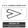 2" X 4" Aluminum License Plate  Thumbnail