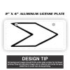 2" X 4" Aluminum License Plate  Thumbnail