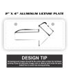 2" X 4" Aluminum License Plate  Thumbnail