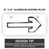 2" X 4" Aluminum License Plate  Thumbnail