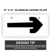2" X 4" Aluminum License Plate  Thumbnail
