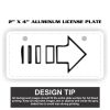 2" X 4" Aluminum License Plate  Thumbnail