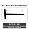 2" X 4" Aluminum License Plate  Thumbnail