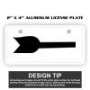 2" X 4" Aluminum License Plate  Thumbnail