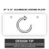 2" X 4" Aluminum License Plate  Thumbnail