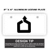 2" X 4" Aluminum License Plate  Thumbnail