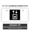 2" X 4" Aluminum License Plate  Thumbnail