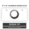 2" X 4" Aluminum License Plate  Thumbnail
