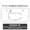 2" X 4" Aluminum License Plate  Thumbnail