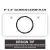 2" X 4" Aluminum License Plate  Thumbnail