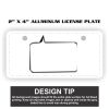 2" X 4" Aluminum License Plate  Thumbnail