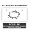 2" X 4" Aluminum License Plate  Thumbnail
