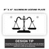 2" X 4" Aluminum License Plate  Thumbnail