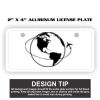 2" X 4" Aluminum License Plate  Thumbnail
