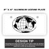 2" X 4" Aluminum License Plate  Thumbnail