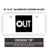 2" X 4" Aluminum License Plate  Thumbnail