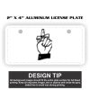 2" X 4" Aluminum License Plate  Thumbnail