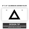 2" X 4" Aluminum License Plate  Thumbnail