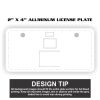2" X 4" Aluminum License Plate  Thumbnail