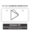 2" X 4" Aluminum License Plate  Thumbnail