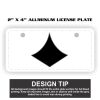 2" X 4" Aluminum License Plate  Thumbnail