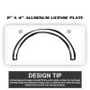 2" X 4" Aluminum License Plate  Thumbnail