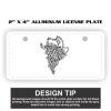2" X 4" Aluminum License Plate  Thumbnail