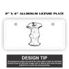 2" X 4" Aluminum License Plate  Thumbnail