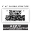 2" X 4" Aluminum License Plate  Thumbnail