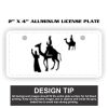 2" X 4" Aluminum License Plate  Thumbnail