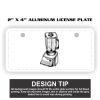 2" X 4" Aluminum License Plate  Thumbnail
