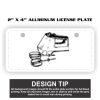 2" X 4" Aluminum License Plate  Thumbnail