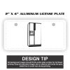 2" X 4" Aluminum License Plate  Thumbnail