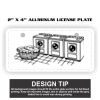 2" X 4" Aluminum License Plate  Thumbnail