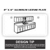 2" X 4" Aluminum License Plate  Thumbnail