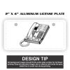 2" X 4" Aluminum License Plate  Thumbnail